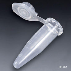 Microcentrifuge Tube, 1.5mL, PP, Attached Snap Cap, Graduated, Natural, Lot Certified: Rnase, Dnase, Pyrogen, ATP and Human DNA Free-111562