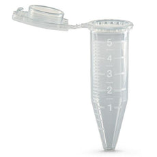 Diamond Midi Centrifuge Tube, 5.0mL, PP, Attached Snap Cap, Graduated, Amber, 50/Bag, 4 Bags/Unit-111578A