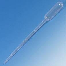 Transfer Pipet, 5.0mL, Large Bulb, Graduated to 1mL, 150mm, 500/Dispenser Box-137010-500