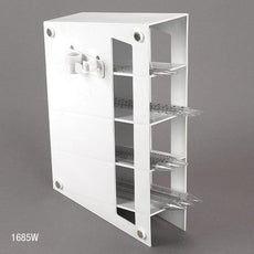 Pipette Storage Rack, 4 Compartment, Includes 2 Accessory Holders, ABS, Magnetized, Blue-1685B