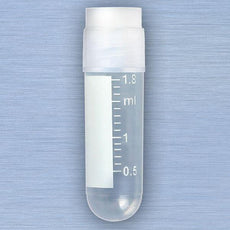 CryoCLEAR vials, 2.0mL, STERILE, External Threads, Attached Screwcap with Co-Molded Thermoplastic Elastomer (TPE) Sealing Layer, Round Bottom, Printed Graduations, Writing Space and Barcode, 50/Bag, 10 Bags/Case-3011