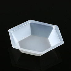 Weighing Boat, Plastic, Hexagonal, Antistatic, PS, White, Large, 200mL-3617