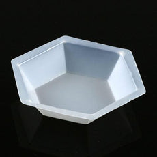 Weighing Boat, Plastic, Hexagonal, Antistatic, PS, White, X-Large, 350mL-3618
