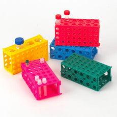 TUFFBLOK Tube Rack, 4-Way, PP, Link Together, Assorted Colors, 5/Pack-456940AST