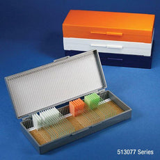 Slide Box for 50 Slides, Cork Lined, White-513077W