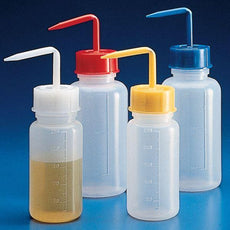 Wash Bottle, Squeeze with Wide Mouth, Screwcap, PE, 500mL, Red-601638R