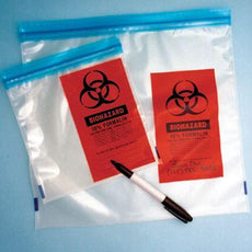 Bag, Liquid Tight Zipper Closure for Specimen Storage with Formalin Warning Printing, Saranex, 3" x 6", 250/Pack, 4 Packs/Unit-4971