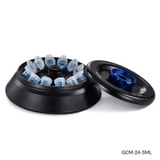 Rotor with Lid, for use with GCM-24 Series High Speed Micro Centrifuges, Aluminum Alloy, Fixing Clips and O-Ring, 15000rpm max, 12-Place for 5mL Conical Bottom Tubes-GCM-24-5ML