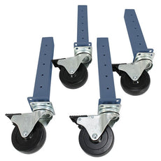 IAC Industries QS WM Leg Ext Caster Set 4" Caster Eze Blue - QS-1050509-BL