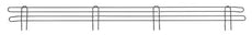Metro L54N-4-DSG Super Erecta 4" High Stackable Ledge for Wire Shelving, Smoked Glass, 54"