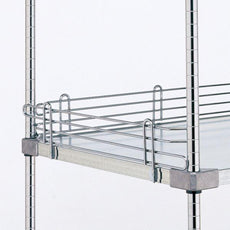 Metro L60WC Super Erecta 4" High Ledge for Solid Shelving, Chrome, 60"