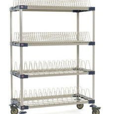 MetroMax 4 MAX4-PR48VX4 Mobile Drying Rack with Two Tray Racks and Two Pan Racks, 26" x 50" x 68"