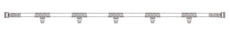 Metro MQL72-2S Stackable Shelf Ledge (Back) for MetroMax Q Industrial Plastic Shelving, 72" L x 2" H