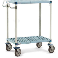 MetroMax Q MQUC1830G-25 2-Shelf Industrial Plastic Shelving Utility Cart, 18" x 30" x 39.25"