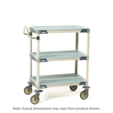 MetroMax i MXUC2436G-35 3-Shelf Industrial Plastic Shelving Utility Cart, 24" x 36" x 39.25"