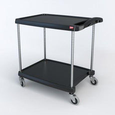 Metro MY2030-24BL myCart Series 2-Shelf Utility Cart, Black, 20" x 30"