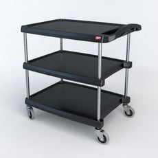 Metro MY2030-34BL myCart Series 3-Shelf Utility Cart, Black, 20" x 30"