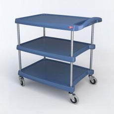 Metro MY2030-34BU myCart Series 3-Shelf Utility Cart with Microban, Blue, 20" x 30"
