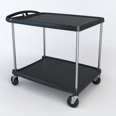Metro MY2636-25BL myCart Series 2-Shelf Utility Cart, Black, 26" x 36"