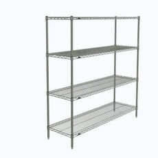 Metro N366C Super Erecta 4-Shelf Industrial Wire Shelving Starter Unit, Chrome, 18" x 60" x 63"