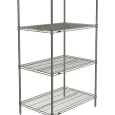 Metro N536BR Super Erecta 4-Shelf Industrial Wire Shelving Starter Unit, Brite, 24" x 36" x 63"