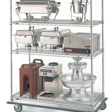 Metro N536LC Super Erecta Industrial Wire Shelving Dolly Truck Cart, 24" x 36" x 68.4375"