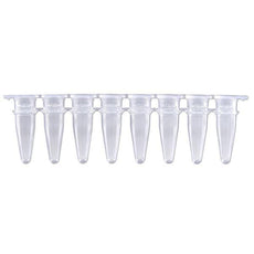PCR 8-Strips- 0.2ml with Separate Flat Cap Strips- 120/pk-P3010-S