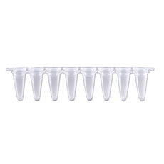 0.1ml qPCR 8-Strip (With SEPARATE Optical Strip Caps)- Natural/Clear- 120/pk-P3801-Q
