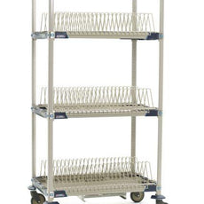 MetroMax i PR36VX2-XDR Mobile Drying Rack with Three Tray Racks and Drip Tray, 26" x 38" x 68"