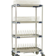 MetroMax i PR36VX4-XDR Mobile Drying Rack with Two Tray Racks, Two Pan Racks and Drip Tray, 26" x 38" x 68"