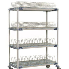 MetroMax i PR48VX4 Mobile Drying Rack with Two Tray Racks and Two Pan Racks, 26" x 50" x 68"