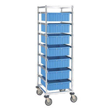 Metro PT2C-5MP Double-Bay Tote Rack, 26" x 41.75" x 68", Polyurethane Casters