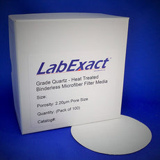 Heat Treated, ultra low metals, Quartz microfiber, 15.0cm diameter, high purity (SiO2) microfiber filters , binderless, 1150°C+ temperature - 100/pk - HT-Q1500