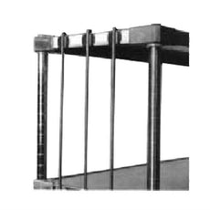 Metro R72FC Rods and Tabs for Super Erecta Solid Shelving, Chrome, 72"