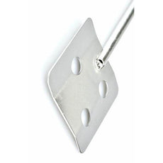 Paddle stirrer, 316L stainless steel. Shaft 400mm long x 8mm diameter. Impeller 67mm width x 67mm height. - 18900073