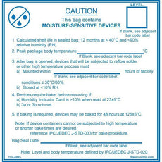 SCS Label, Ipc/Jedec J-Std-020, 4in X 4in, 100/Roll - 113LABEL