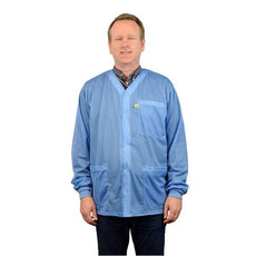 SCS Smock, Jacket, Blue, Medium,Knitted Cuffs, 3 Pkts, No Collar,  - 770012