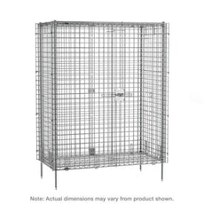 Metro SEC35CQ qwikSLOT Stationary Security Shelving Unit, Chrome, 21.5" x 50.5" x 66.8125"