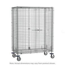 Metro SEC53DCQ qwikSLOT Mobile Security Shelving Unit, Chrome, 27.25" x 40.75" x 67.9375"