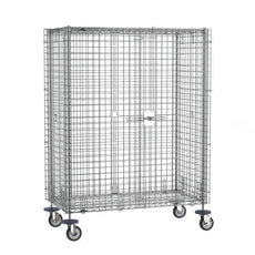 Metro SEC55EC Super Erecta Mobile Security Shelving Unit, Chrome, 27.25" x 52.75" x 67.9375"