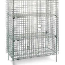 Metro SEC56C Super Erecta Stationary Security Shelving Unit with 2 Intermediate Shelves, Chrome, 27.25" x 62.5" x 66.8125"
