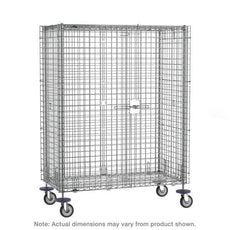 Metro SEC56DC Super Erecta Mobile Security Shelving Unit, Chrome, 27.25" x 65" x 67.9375"