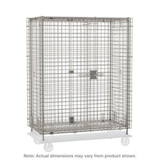 Metro SEC56S-HD Super Erecta Heavy-Duty Dolly and Plate Caster Security Shelving Unit, Stainless Steel, 28.0625" x 63.125" x 62" (Dolly and Casters Not Included)