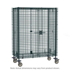Metro SEC56VK3 Super Erecta Mobile Security Shelving Unit, Metroseal Green Epoxy, 27.25" x 65" x 68.4375"