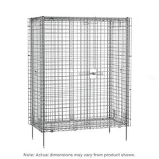 Metro SEC63C Super Erecta Stationary Security Shelving Unit, Chrome, 33.5" x 38.5" x 66.8125"
