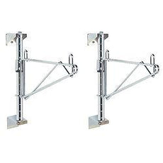 Metro SW51C Super Erecta Post-Type Wall Mount End Unit Kit, Chrome, for 24" Shelf Width, 1 Shelf Level