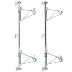 Metro SW23C Super Erecta Post-Type Wall Mount End Unit Kit, Chrome, for 14" Shelf Width, 2 Shelf Levels