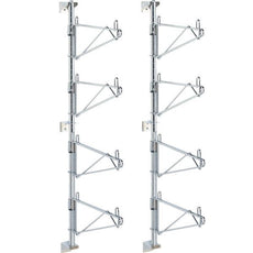 Metro SW46C Super Erecta Post-Type Wall Mount End Unit Kit, Chrome, for 21" Shelf Width, 4 Shelf Levels