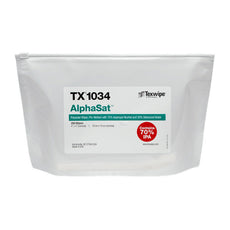 TexWipe AlphaSat 4" x 4" AlphaWipe wipers pre-wetted with 70% IPA, 800 wipers/Cs - TX1034