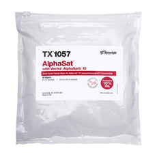 TexWipe AlphaSat w/Vectra AlphaSorb 10 9" x 9" wipers pre-wetted with 10% IPA, 480 wipers/Cs - TX1057